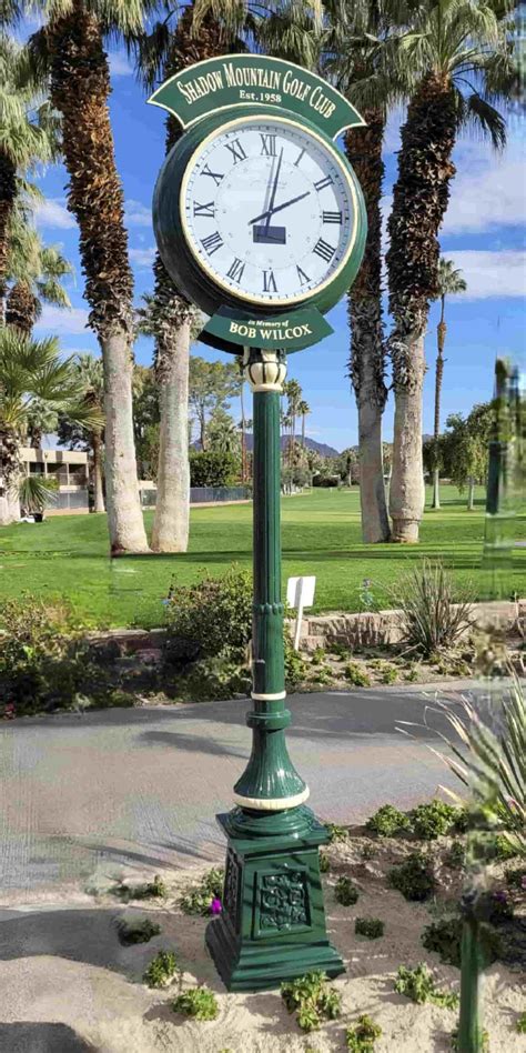 outdoor clocks for golf courses.